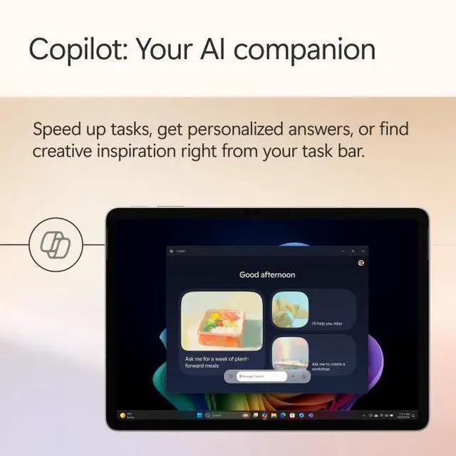 Alt view image 7 of 7 - Microsoft 12" Surface Pro Copilot+ PC, Snapdragon X Plus 8-Core, 16GB RAM, 512GB UFS, Device Only, Platinum, Latest Model