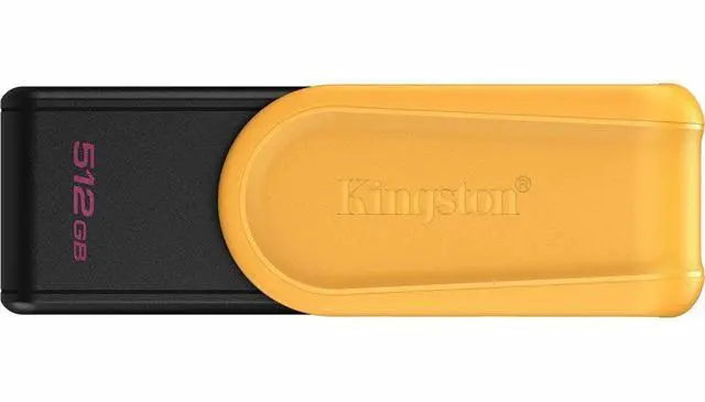 Alt view image 2 of 10 - Kingston DataTraveler Exodia S USB Flash Drive - 512 GB - USB 3.2 (Gen 1) - Black, Yellow - 5 Year Warranty