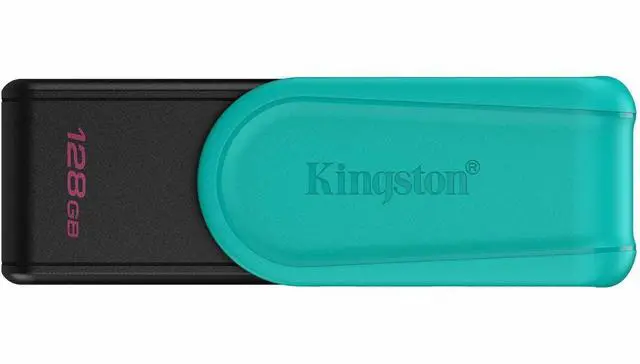 Alt view image 5 of 5 - Kingston DataTraveler Exodia S USB Flash Drive - 128 GB - USB 3.2 (Gen 1) - Black, Turquoise - 5 Year Warranty