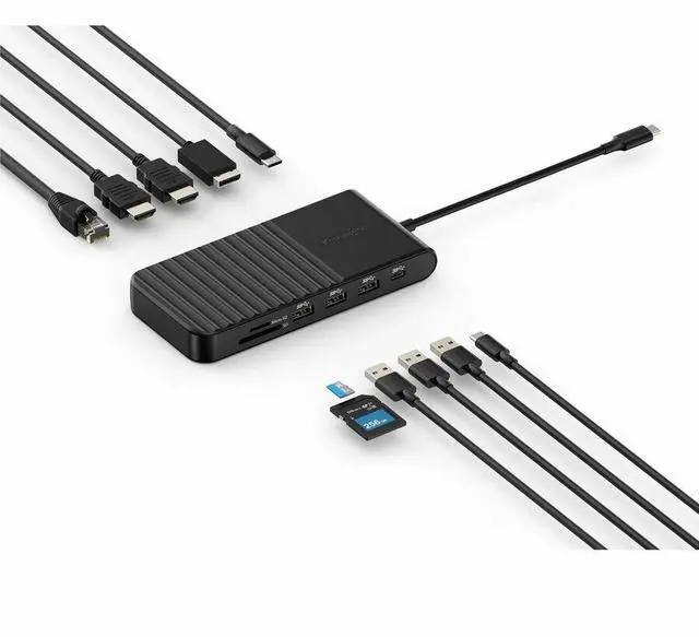 Alt view image 4 of 15 - Kensington UH1510P EQ USB-C 5Gbps Triple Video Driverless Mobile Dock - for Notebook, Mobile Workstation, Monitor - Charging Capability - Memory Card Reader - SD, microSD - 100 W - USB Type C - 3 Disp