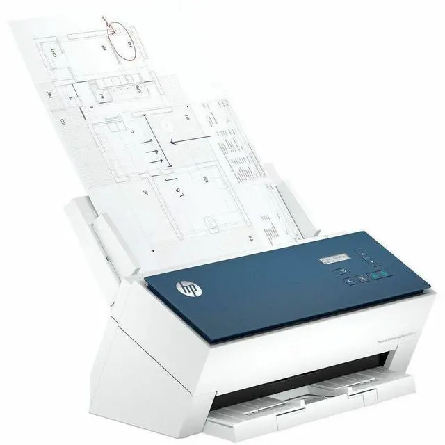Alt view image 5 of 7 - HP Scanjet Enterprise Flow 9000 s1 Sheetfed Scanner - 600 x 600 dpi Optical - 24-bit Color - 48-bit Grayscale - Grayscale Scan - Duplex Scanning - Cut Sheet Paper, Laser Paper, Pre-punched Paper, Cheq