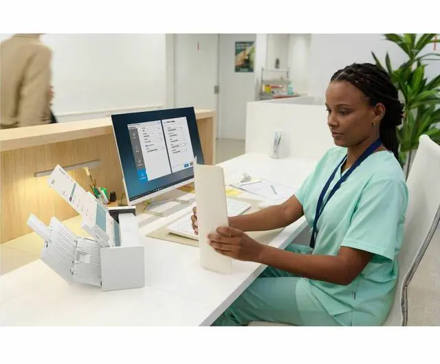 Alt view image 2 of 7 - HP ScanJet Pro 4200 s1 Sheetfed Scanner - 600 x 600 dpi Optical - 24-bit Color - 48-bit Grayscale - Grayscale Scan - Duplex Scanning - Banner Paper, Brochure, Inkjet Paper, Plain Paper, Photo Paper, E