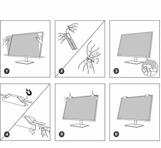 Alt view image 4 of 8 - V7 ScreenSentry PS27W9AM Privacy Screen Filter - For 27" Widescreen LCD Monitor, Notebook - 16:9 - Fingerprint Resistant, Dust Resistant, Scratch Resistant, Smudge Resistant - Anti-glare - TAA Co
