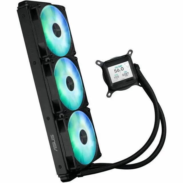 Alt view image 6 of 15 - Asus PRIME LC 360 ARGB LCD Cooling Fan/Radiator/Water Block/Pump - 3 x Fan(s) - 77.22 CFM Maximum Airflow - 2500 rpm - Compatible Intel Socket: Socket LGA-1851, LGA-1700, LGA-1200, LGA-115X - Compatib