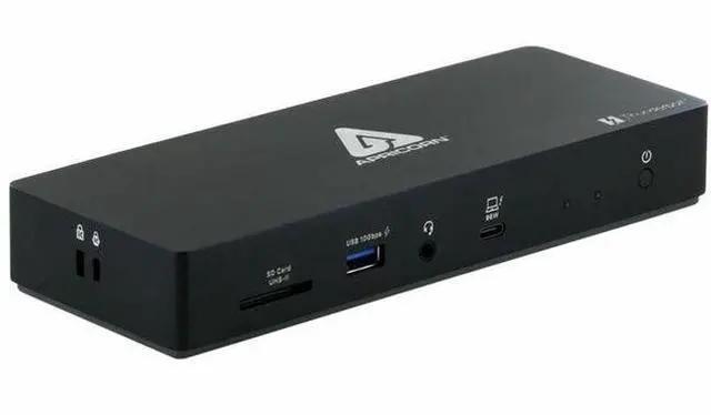 Main image of Apricorn Aegis Thunderbolt 4 Docking Station - for Notebook, Tablet, Cellular Phone, Mouse, Keyboard, Speaker, Headphone, Microphone, Hard Drive, MacBook, iPad, ... - Charging Capability - Memory Card