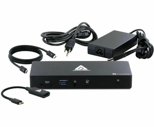 Alt view image 4 of 7 - Apricorn Aegis Thunderbolt 4 Docking Station - for Notebook, Tablet, Cellular Phone, Mouse, Keyboard, Speaker, Headphone, Microphone, Hard Drive, MacBook, iPad, ... - Charging Capability - Memory Card
