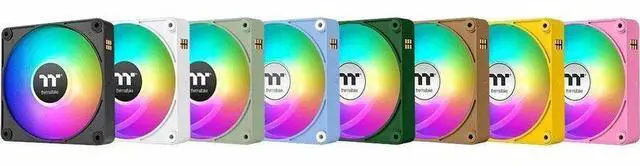 Alt view image 10 of 20 - Thermaltake CT120 EX Reverse ARGB Sync PC Cooling Fan 3 Pack, 500~2000 RPM, 5V Mobo Sync, 16.8 Million Colors 9 LEDs, MagForce 2.0 Connectors, Hydraulic Bearing, Gravel Sand, CL-F224-PL12GS-A