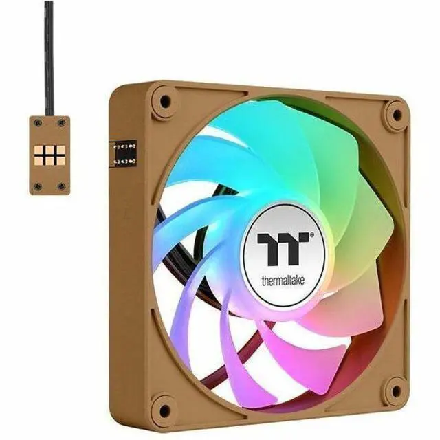 Alt view image 14 of 20 - Thermaltake CT120 EX Reverse ARGB Sync PC Cooling Fan 3 Pack, 500~2000 RPM, 5V Mobo Sync, 16.8 Million Colors 9 LEDs, MagForce 2.0 Connectors, Hydraulic Bearing, Gravel Sand, CL-F224-PL12GS-A