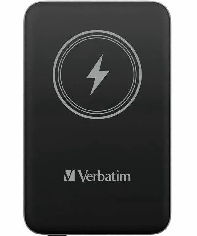 Main image of Verbatim Charge 'n' Go Magnetic Wireless Power Bank 10000 mAh - Black - For Smartphone - Lithium Polymer (Li-Polymer) - 10000 mAh - 15 W - 2.40 A, 2.22 A, 1.67 A - 5 V DC, 9 V DC, 12 V DC Ou