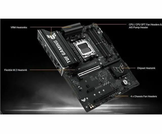 Alt view image 2 of 7 - ASUS TUF GAMING B850-E WIFI equipped with outstanding features, 8-layer PCB, 8+2+1 80A stages, DDR5, PCIe 5.0 x16, three M.2, Wi-Fi 6E, 2.5Gb, USB Type-C