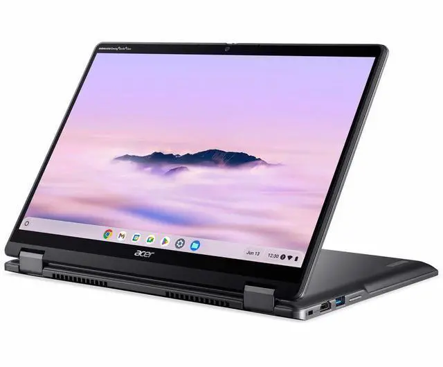 Alt view image 2 of 7 - Acer Chromebook Plus Spin 514 CPE594-1N CPE594-1N-38A1 14" Touchscreen Convertible 2 in 1 Chromebook - Intel Core 3 100U - 16 GB - 256 GB SSD - Iron - ChromeOS - Webcam - IEEE 802.11ax