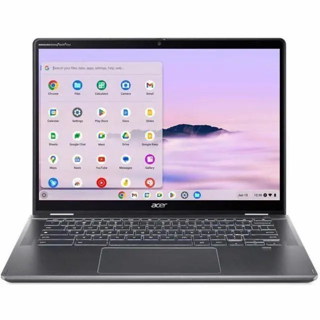 Alt view image 5 of 7 - Acer Chromebook Plus Spin 514 CPE594-1N CPE594-1N-38A1 14" Touchscreen Convertible 2 in 1 Chromebook - Intel Core 3 100U - 16 GB - 256 GB SSD - Iron - ChromeOS - Webcam - IEEE 802.11ax