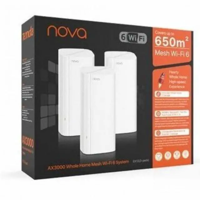 Alt view image 4 of 10 - Tenda EX12 Wi-Fi 6 IEEE 802.11 a/b/g/n/ac/ax Ethernet Wireless Router