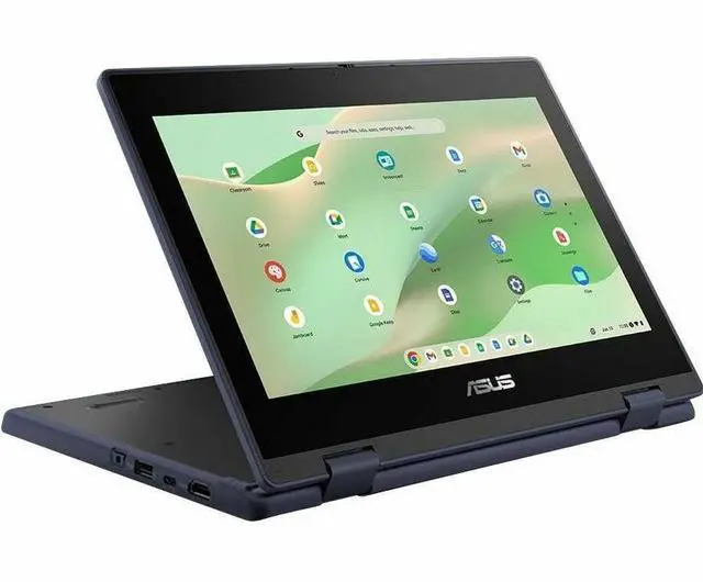 Alt view image 7 of 8 - Asus Chromebook CZ11 Flip CZ1104FM2A-YZ42T 11.6" Touchscreen Rugged Convertible 2 in 1 Chromebook - HD - Octa-core (ARM Cortex A76 + Cortex A55) - 4 GB - 32 GB Flash Memory - Mineral Gray - Media
