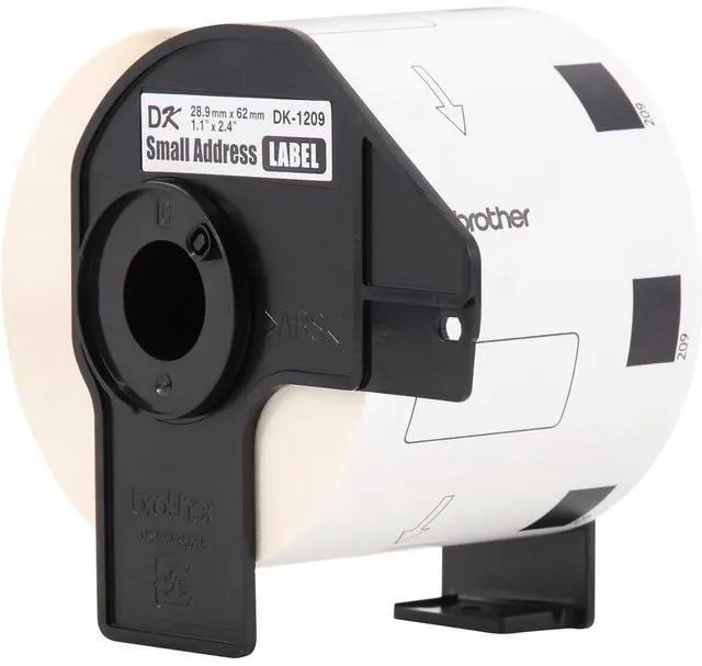 Alt view image 15 of 18 - Brother DK-1209 Small Address Paper Labels 2-4/10" x 1-1/10" Black on White 800 Labels/Roll 3 Rolls/Box (DK-12093PK)