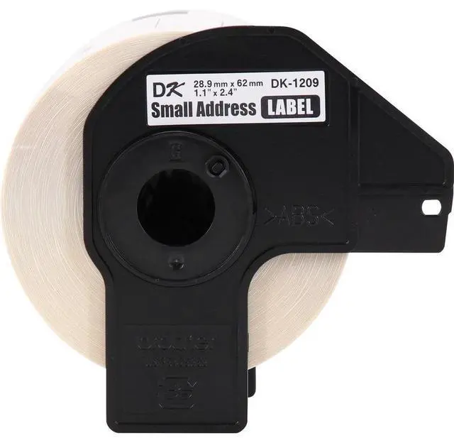 Alt view image 16 of 18 - Brother DK-1209 Small Address Paper Labels 2-4/10" x 1-1/10" Black on White 800 Labels/Roll 3 Rolls/Box (DK-12093PK)
