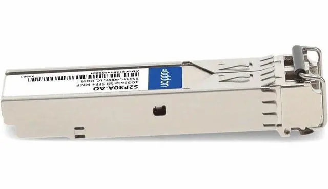 Alt view image 3 of 9 - AddOn HP S2P30A Compatible TAA 10GBase-SR SFP+ Transceiver (MMF, 850nm, 400m, LC, DOM) - For Data Networking, Optical Network - LC 10GBase-SR Network - 850 nm Wavelength - Multi-mode10GBase-S