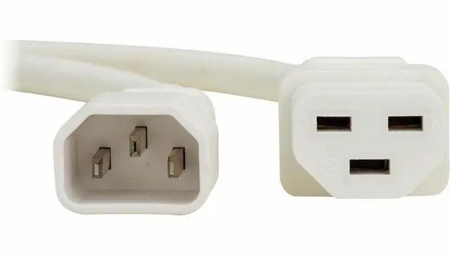 Alt view image 5 of 7 - Eaton Tripp Lite Series Power Cord, C14 to C21 - Heavy-Duty, 15A, 250V, 14 AWG, 2.5 ft. (0.76 m), White - For Computer, Server, UPS, PDU, Switch, Rack, Network Device, Blade Server, Router, Network Sw