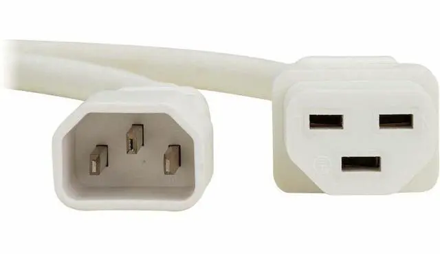 Alt view image 2 of 7 - Eaton Tripp Lite Series Power Cord, C14 to C21 - Heavy-Duty, 15A, 250V, 14 AWG, 2 ft. (0.6 m), White