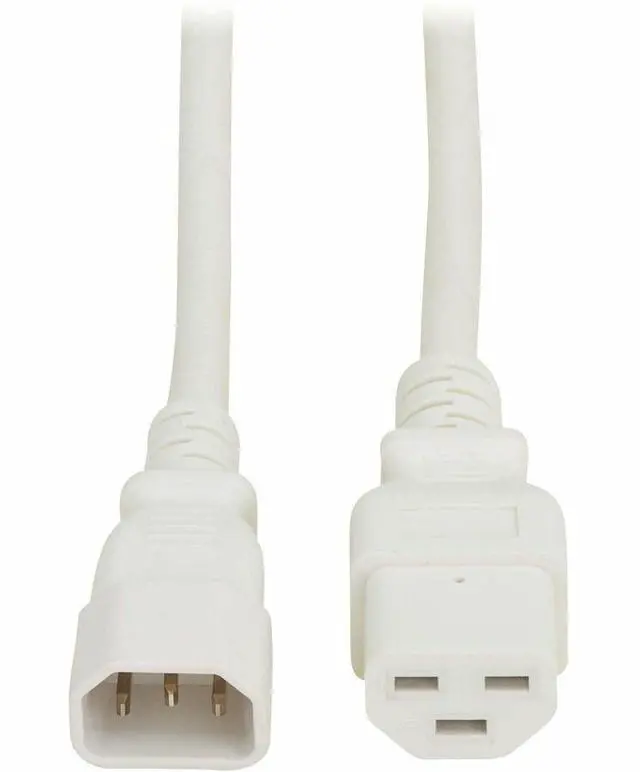 Alt view image 7 of 7 - Eaton Tripp Lite Series Power Cord, C14 to C21 - Heavy-Duty, 15A, 250V, 14 AWG, 2 ft. (0.6 m), White