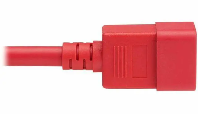 Alt view image 4 of 7 - Eaton Tripp Lite Series Power Cord, C20 to C21 - Heavy-Duty, 20A, 250V, 12 AWG, 5 ft. (1.5 m), Red - For Network Switch, PDU, UPS, Switch, Server, Network Device, Rack, Blade Server, Router - 12 Gauge