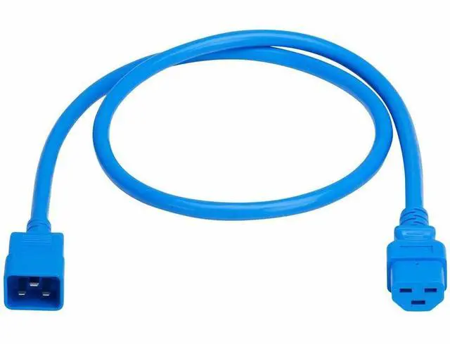 Alt view image 4 of 7 - Eaton Tripp Lite Series Power Cord, C20 to C21 - Heavy-Duty, 20A, 250V, 12 AWG, 4 ft. (1.2 m), Blue - For Network Switch, PDU, UPS, Switch, Server, Network Device, Rack, Blade Server, Router - 12 Gaug