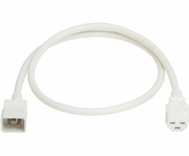 Alt view image 7 of 7 - Eaton Tripp Lite Series Power Cord, C20 to C21 - Heavy-Duty, 20A, 250V, 12 AWG, 4 ft. (1.2 m), White - For Network Switch, PDU, UPS, Switch, Server, Network Device, Rack, Blade Server, Router - 12 Gau