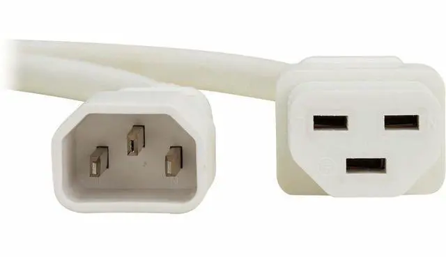 Alt view image 5 of 7 - Eaton Tripp Lite Series Power Cord, C14 to C21 - Heavy-Duty, 15A, 250V, 14 AWG, 5 ft. (1.5 m), White - For Computer, Server, UPS, PDU, Switch, Rack, Network Device, Blade Server, Router, Network Switc