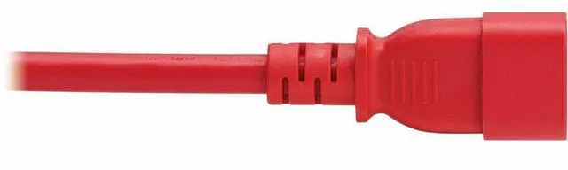 Alt view image 4 of 7 - Eaton Tripp Lite Series Power Cord, C14 to C21 - Heavy-Duty, 15A, 250V, 14 AWG, 4 ft. (1.2 m), Red - For Computer, Server, UPS, PDU, Switch, Rack, Network Device, Blade Server, Router, Network Switch