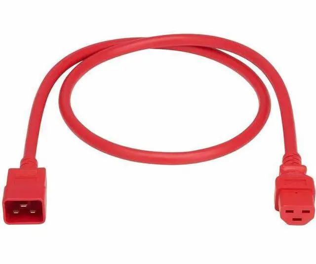Main image of Eaton Tripp Lite Series Power Cord, C20 to C21 - Heavy-Duty, 20A, 250V, 12 AWG, 4 ft. (1.2 m), Red - For Network Switch, PDU, UPS, Switch, Server, Network Device, Rack, Blade Server, Router - 12 Gauge