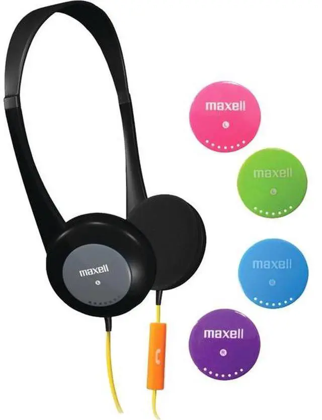 Alt view image 4 of 7 - Maxell Action Kids On-Ear Headphones with Microphone Multicolor (MXL195004)
