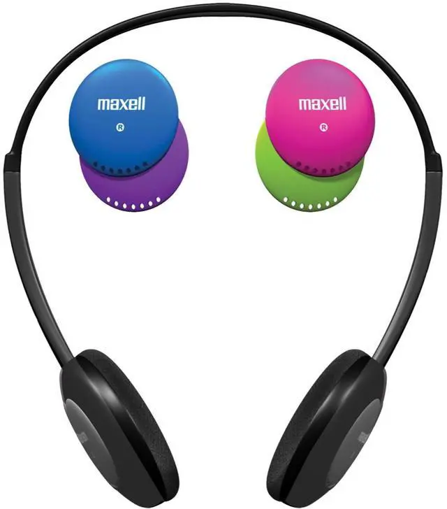 Alt view image 7 of 7 - Maxell Action Kids On-Ear Headphones with Microphone Multicolor (MXL195004)
