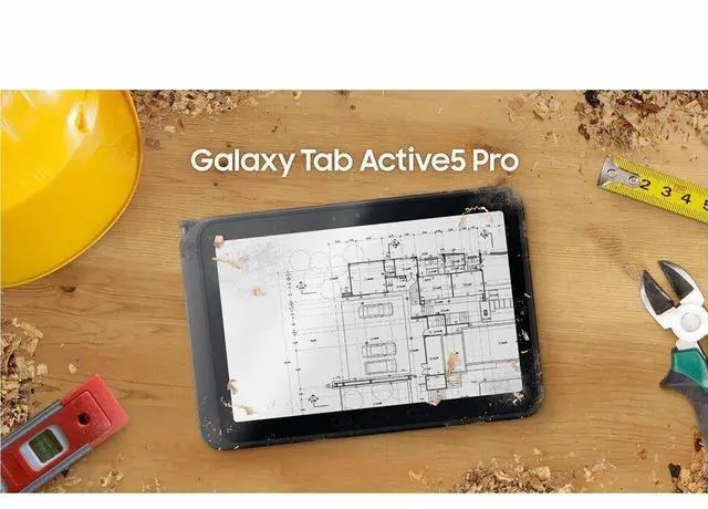 Alt view image 6 of 7 - Samsung Galaxy Tab Active5 Pro 5G Enterprise Edition Rugged Tablet - 10.1" WUXGA - Qualcomm SM7635 Snapdragon 7s Gen 3 (4 nm) Octa-core - 8 GB - 256 GB Storage - 5G - Green - Cortex A720 Single-c