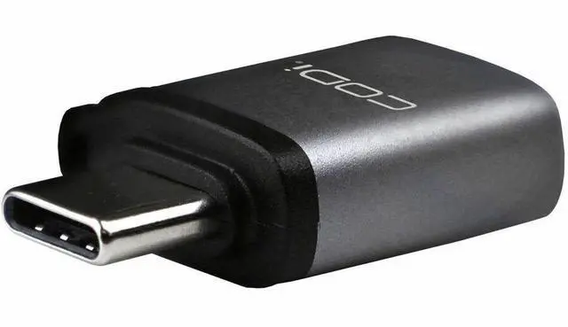 Alt view image 2 of 6 - CODi USB-C to USB-A Adapter w/ 10Gbps Data Transfer Speed - 1 x USB Type A - Female - 1 x USB Type C - Male - Space Gray