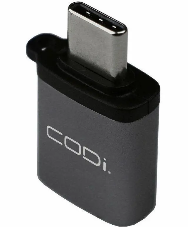 Alt view image 4 of 6 - CODi USB-C to USB-A Adapter w/ 10Gbps Data Transfer Speed - 1 x USB Type A - Female - 1 x USB Type C - Male - Space Gray