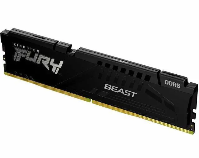 Alt view image 5 of 12 - Kingston FURY Beast RAM Module - For Motherboard - 32 GB (1 x 32GB) - DDR5-5200/PC5-41600 DDR5 SDRAM - 5200 MHz Single-rank Memory - CL40 - 1.25 V - Non-ECC - Unbuffered - 288-pin - DIMM - Lifetime Wa