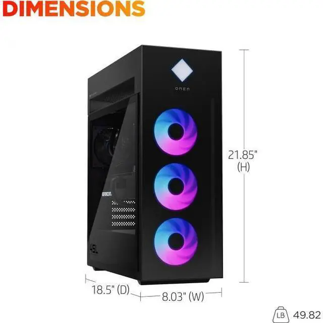 Alt view image 10 of 15 - HP OMEN 45L GT22-3090 Gaming PC, Intel Core Ultra 9 285K 3.2GHz Processor; NVIDIA GeForce RTX 5090 32GB GDDR7; Kingston FURY 64GB DDR5-5600 XMP RGB Heatsink RAM; 2TB NVMe SSD