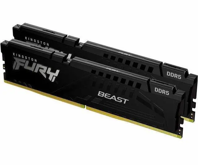 Main image of Kingston FURY Beast RAM Module - For Motherboard - 64 GB (2 x 32GB) - DDR5-5600/PC5-44800 DDR5 SDRAM - 5600 MHz Single-rank Memory - CL40 - 1.25 V - Non-ECC - Unbuffered - 288-pin - DIMM - Lifetime Wa