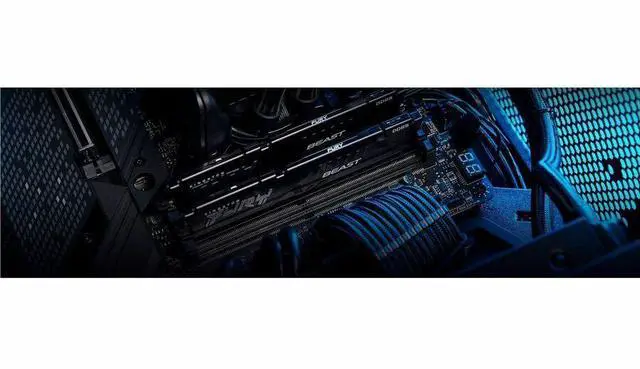 Alt view image 3 of 11 - Kingston FURY Beast RAM Module - For Motherboard - 64 GB (2 x 32GB) - DDR5-5600/PC5-44800 DDR5 SDRAM - 5600 MHz Single-rank Memory - CL40 - 1.25 V - Non-ECC - Unbuffered - 288-pin - DIMM - Lifetime Wa