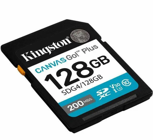 Alt view image 4 of 5 - Kingston SDXC Canvas Go Plus (SDG4) Flash Memory Card 128GB