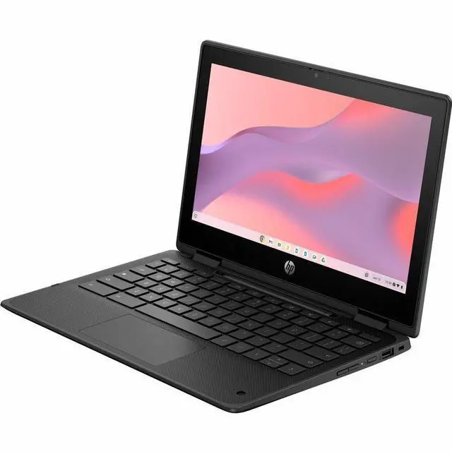 Alt view image 4 of 7 - HP Fortis Flip G1m 11.6" Touchscreen Convertible 2 in 1 Chromebook - HD - Octa-core (ARM Cortex A76 + Cortex A55) - 64 GB Flash Memory - ChromeOS -  IEEE 802.11ax Wireless - Jet Black
