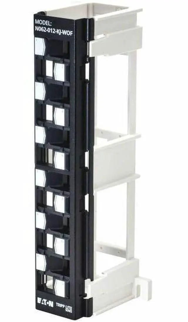 Main image of Eaton Tripp Lite Series 12-Port Wall-Mount Patch Panel for UTP Keystone Jacks, Offset Ports, TAA - 12 Port(s) - 12 x RJ-45 - Category 5, Category 5e, Category 6, Category 6a - Twisted Pair - Black - W