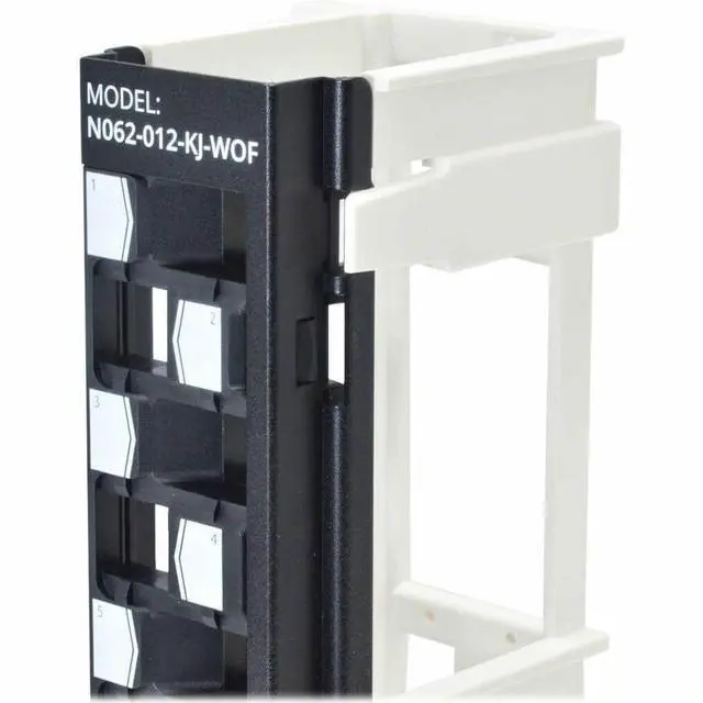 Alt view image 3 of 10 - Eaton Tripp Lite Series 12-Port Wall-Mount Patch Panel for UTP Keystone Jacks, Offset Ports, TAA - 12 Port(s) - 12 x RJ-45 - Category 5, Category 5e, Category 6, Category 6a - Twisted Pair - Black - W