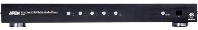 Alt view image 14 of 15 - Aten 4-Port True 4K HDMI Switch with Dual Output VS482B - 4096 x 2160 - 4K - 4 x 2 - 2 x HDMI Out