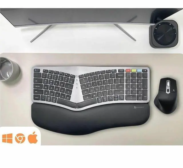 Alt view image 2 of 7 - Macally X9 Performance Keyboard and Mouse - Scissors Wireless Bluetooth/RF 2.40 GHz Keyboard - Wireless Bluetooth/RF Mouse - Compatible with Notebook, Computer, Desktop Computer for PC, Mac