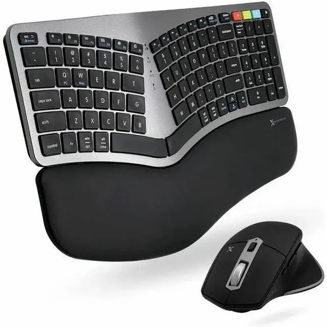 Main image of Macally X9 Performance Keyboard and Mouse - Scissors Wireless Bluetooth/RF 2.40 GHz Keyboard - Wireless Bluetooth/RF Mouse - Compatible with Notebook, Computer, Desktop Computer for PC, Mac