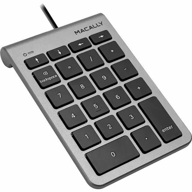 Alt view image 2 of 8 - Macally Wired USB C Numeric Keypad for Mac - Work Better - Type C Number Pad for MacBook Pro/Air, iMac, and PC - USB C Wired Number Pad with 5ft Cable and Arrow Keys - 10 Key USB Keypad for Laptop