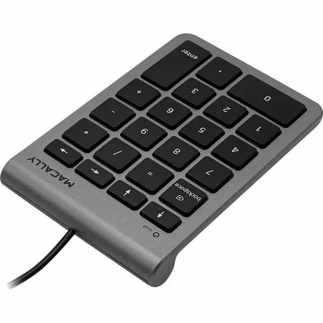 Alt view image 3 of 8 - Macally Wired USB C Numeric Keypad for Mac - Work Better - Type C Number Pad for MacBook Pro/Air, iMac, and PC - USB C Wired Number Pad with 5ft Cable and Arrow Keys - 10 Key USB Keypad for Laptop