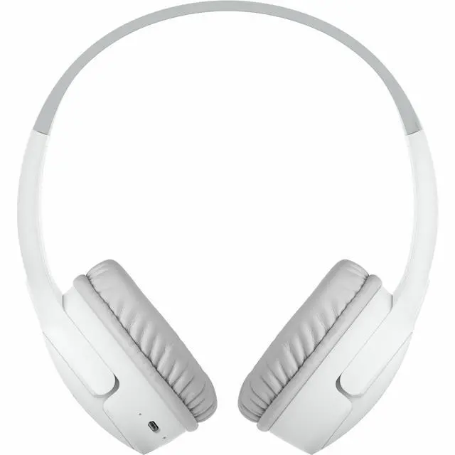 Alt view image 3 of 5 - Belkin AUD002btWTV3 SoundForm Mini Wireless On-Ear Headphones for Kids - White