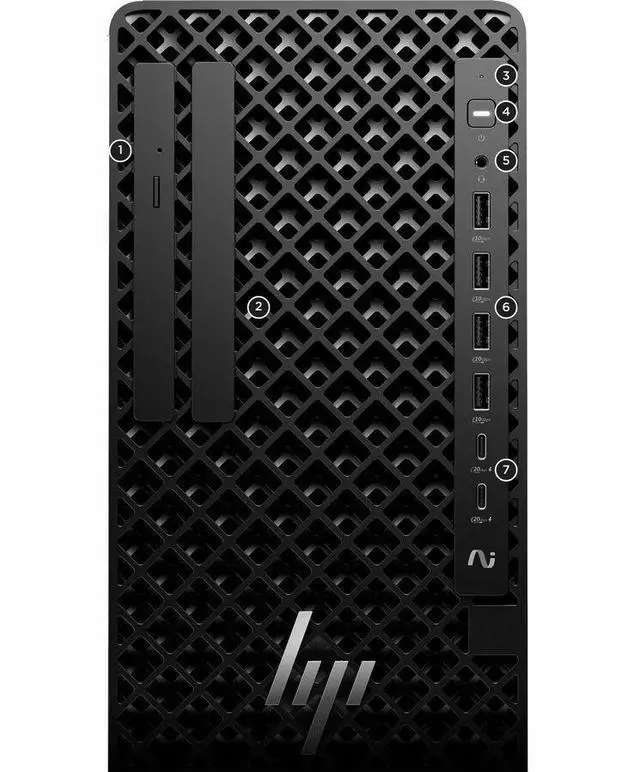 Alt view image 2 of 4 - HP Z1 G1i Desktop Computer - Intel Core Ultra 5 235 - 32 GB - 1 TB SSD - Tower - Black - Intel Q870 Chip - Windows 11 Pro - Intel DDR5 SDRAM - English Keyboard - 500 W